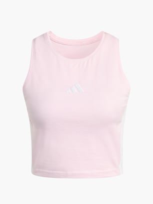 adidas ESSENTIALS 3-STREIFEN GEPOLSTERTES TANKTOP Rosa