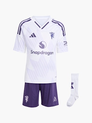 adidas Manchester United 25/26 Kids Mini-Ausrüstung Weiß