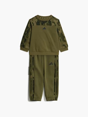 adidas Seasonal Essentials Camo Kids Jogginganzug, Fleece Grün