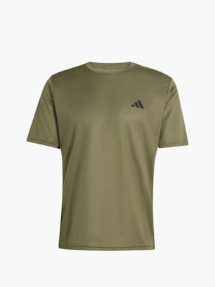 adidas WORKOUT ESSENTIALS BASE 3-STREIFEN T-SHIRT Grün