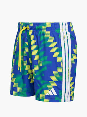 adidas 5-Inch&nbsp;Badeshorts mit fußball-inspirierter Grafik Gelb