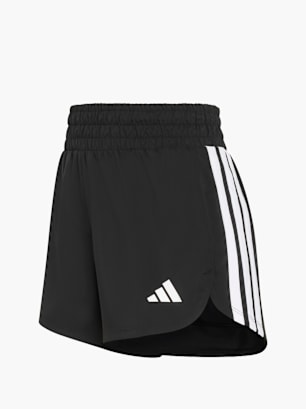 adidas Pacer Workout Shorts mit hohem Bund aus gewebtem Material Schwarz