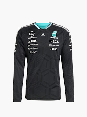 adidas MERCEDES - AMG PETRONAS FORMULA 1 TEAM AUTHENTIC LANGÄRMELIGES FAHRERTRIKOT Schwarz
