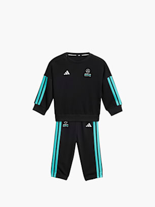 adidas MERCEDES-AMG PETRONAS FORMULA 1 TEAM DNA KIDS JOGGINGANZUG, LANGÄRMLIG Schwarz