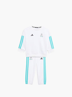 adidas MERCEDES-AMG PETRONAS FORMULA 1 TEAM DNA KIDS JOGGINGANZUG, LANGÄRMLIG Weiß