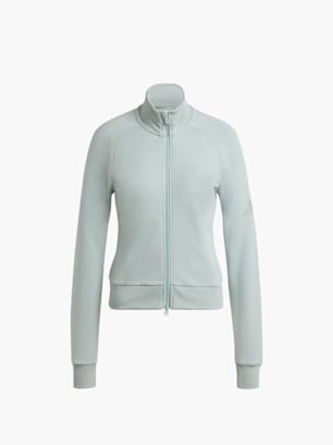 adidas Soft Lux Trainingsjacke, schmal geschnitten Grün