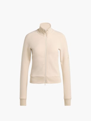 adidas Soft Lux Trainingsjacke, schmal geschnitten Beige