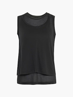 adidas SOFT LUX SHEER TANK TOP Schwarz