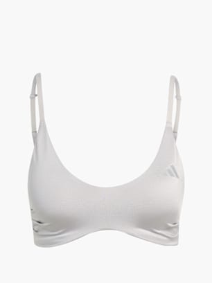 adidas Optime Essentials Workout Shine BH mit leichtem Halt Grau