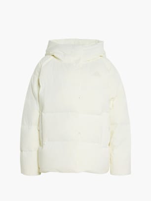 adidas HELIONIC PUFFER DAUNENJACKE, KAPUZE Weiß