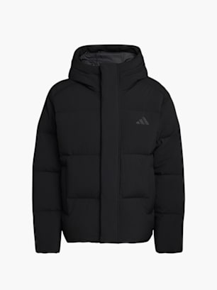 adidas HELIONIC PUFFER JACKE KAPUZE Schwarz