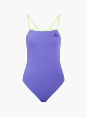 adidas Badeanzug mit dünnen Trägern und V-förmigem Rückendesign Lila