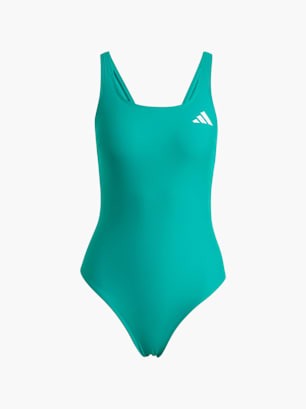 adidas Badeanzug mit V-förmigem Rückendesign Grün