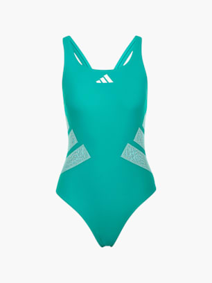 adidas Logo C-Back Badeanzug Grün