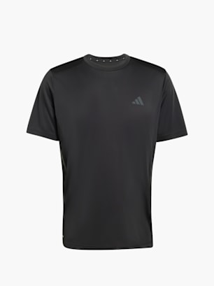 adidas TECH ESSENTIALS WORKOUT 3-STREIFEN T-SHIRT Schwarz