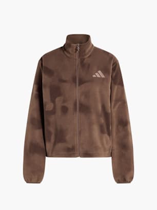 adidas Terrex Multi Climawarm Fleecejacke, durchgehender Reißverschluss Braun