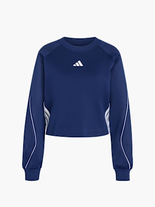 adidas Stadium 3-Streifen Sweatshirt mit Rundhalsausschnitt Blau