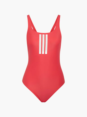 adidas 3-Streifen V-Back Badeanzug Rot