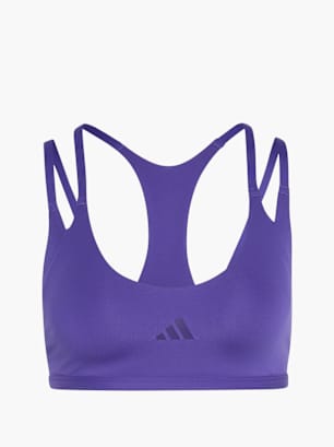 adidas Optime Workout Strappy Sport-BH, leicht stützend Lila