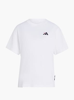 adidas EMBROIDERY PACK GRAFIK T-SHIRT, LOCKER GESCHNITTEN Weiß