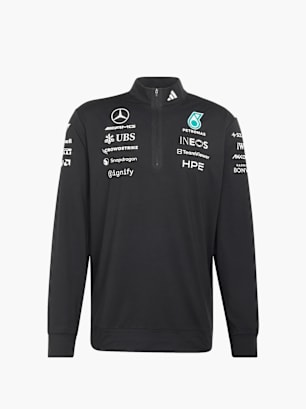 adidas MERCEDES-AMG PETRONAS FORMULA 1 TEAM ENGINEERS QUARTER ZIP Sweatshirt Schwarz