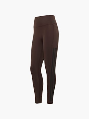 adidas Optime Workout 3-Streifen 7/8 Leggings Braun