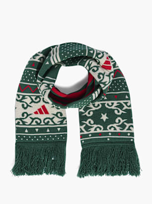 adidas Schal mit Weihnachtsgrafik Grün
