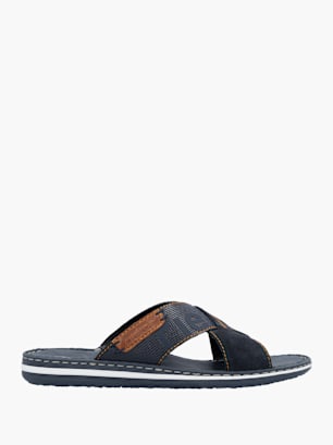 Rieker Herren Pantoletten Blau