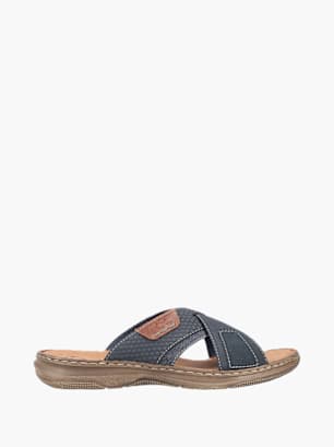 Rieker Herren Pantoletten Blau