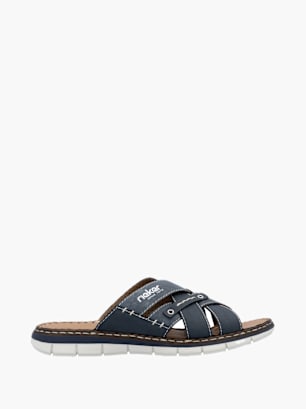 Rieker Herren Pantoletten Blau