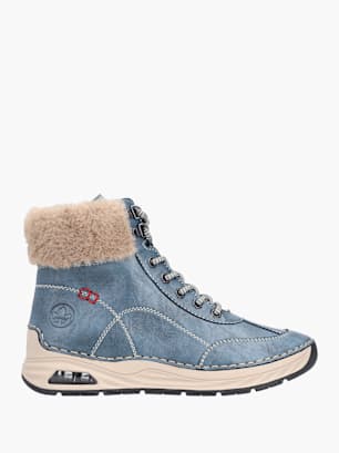 Rieker Damen Schnürstiefel Blau