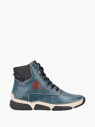 Rieker Damen Schnürstiefel Blau