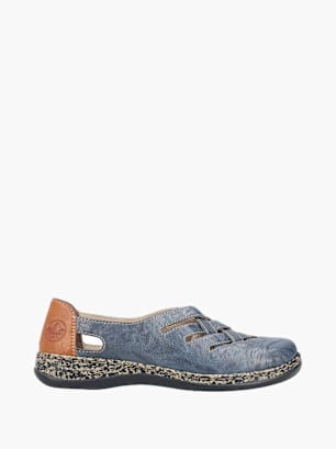 Rieker Damen Slipper Blau