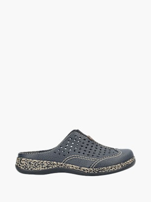 Rieker Damen Clogs Blau