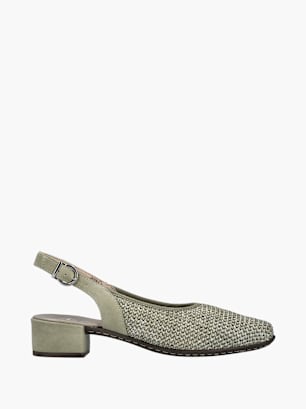 Rieker Damen Slingpumps Grün