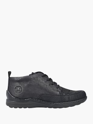 Rieker Damen Schnürstiefel Schwarz