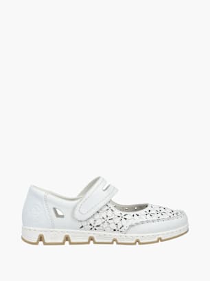 Rieker Damen Ballerinas Weiß