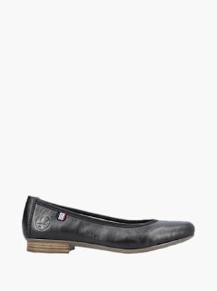 Rieker Damen Ballerinas Schwarz