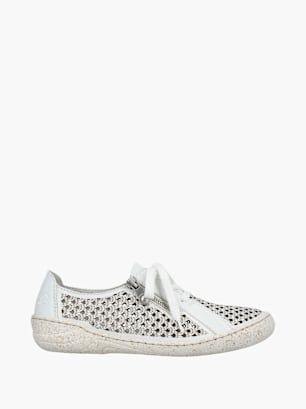 Rieker Damen Schnürschuhe Weiß