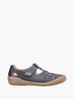 Rieker Damen Slipper Blau
