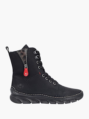 Rieker Damen Schnürstiefel Schwarz