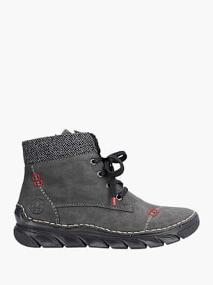 Rieker Damen Schnürstiefel Grau