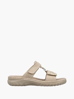 Rieker Damen Pantoletten Beige