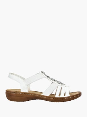 Rieker Damen Riemchensandalen Weiß