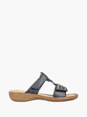Rieker Damen Pantoletten Blau