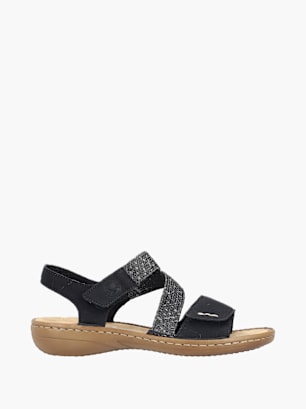 Rieker Damen Riemchensandalen Schwarz