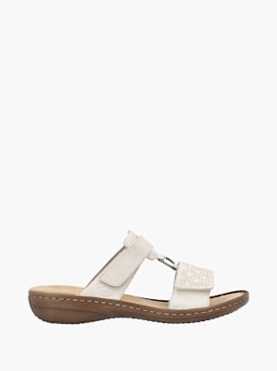 Rieker Damen Pantoletten Beige