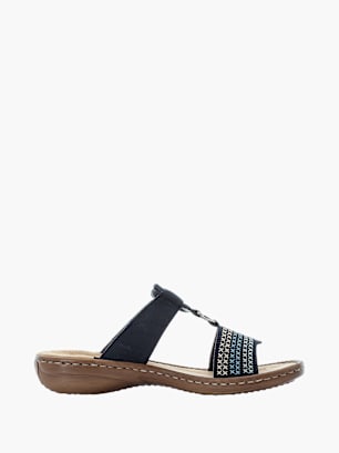 Rieker Damen Pantoletten Blau