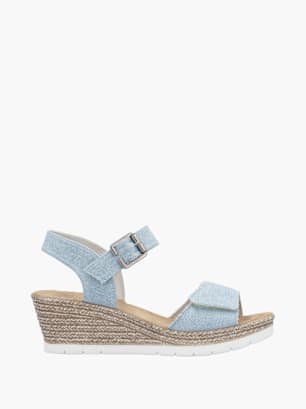Rieker Damen Keilsandaletten Blau