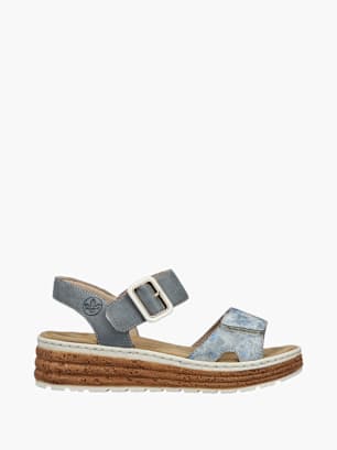 Rieker Damen Keilsandaletten Blau